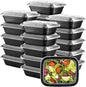 GUSTO 12 oz -1 Compartment Meal Prep Containers with Lids – [50 Count] Reusable, Microwaveable, Dishwasher & Freezer Safe, BPA-Free Food Storage Boxes for Portion Control (Formerly Comfy Package)