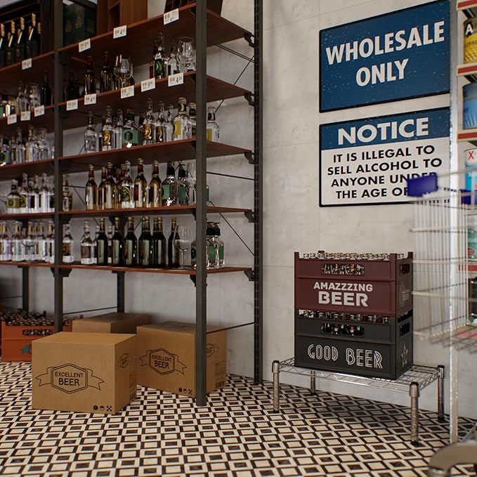14" Deep x 24" Wide x 8" Height Wire Shelving Kit | 1-Tier | NSF Commercial Storage Rack Unit