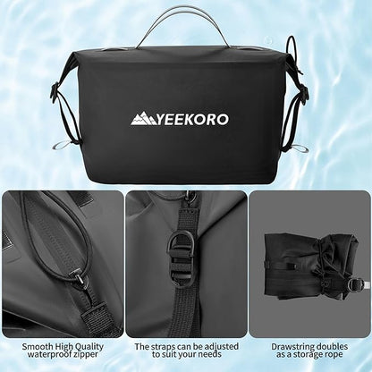 Vacuum Bag, Waterproof Reusable Vacuum Compression Bags（2 PACK,Black