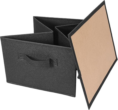 Clothings Collapsible Storage Bins, Foldable Organizers and Storage Baskets Cube Storage Bin for Bedroom Living Room (4 Pack) (Black, 15.4x11.4x7.9inch)