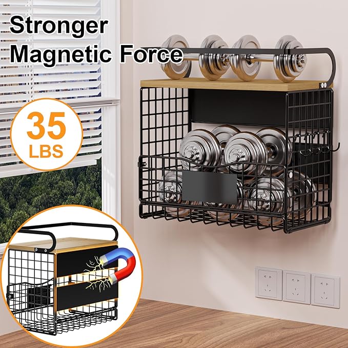 Magneitc Shelf for Fridge,Fruit Vegetable Potato & Onion Organizers Storage Basket Bins,Magnetic Spice Rack for Refrigerator & Kitchen Countertop,Pantry and Cabinet