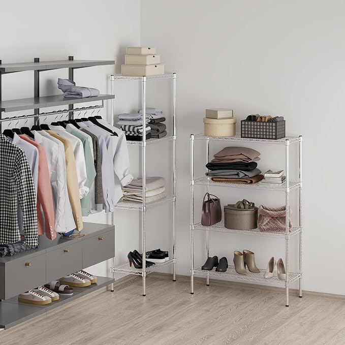 14" Deep x 36" Wide x 54" Height Wire Shelving Kit | 4-Tier | NSF Commercial Storage Rack Unit
