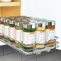 LYNK PROFESSIONAL® Pull Out Spice Organization for Cabinets - 6-3/8 inch Wide – Spice Rack for Inside Cabinets, Slide Out Spice Rack Organizer for cabinet – Pull Out Spice Rack, Sliding 1 Tier Chrome