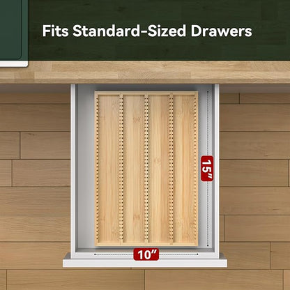 for Nespresso Vertuo Capsules - Premium Bamboo Coffee Pod Drawer Insert Organizer for Counter 15"Dx10"Wx1.5"H (40 Big or 52 Small pods)