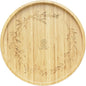 Bamboo Lazy Susan Turntable Organizer 10", Decor Your Kitchen with Elegant Engraved Patterns, Effortless Spinning with Big Roller, Ideal for Cabinet, Pantry, Countertop, and Table Organization