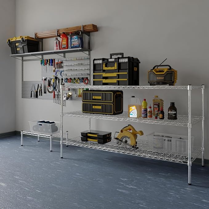 24" Deep x 60" Wide x 34" Height Wire Shelving Kit | 3-Tier | NSF Commercial Storage Rack Unit