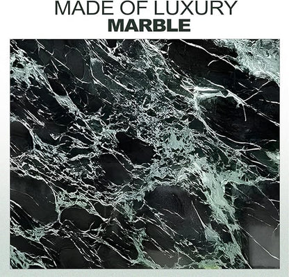 Koville Natural Marble Tray, Coffee Table Vanity/Decorative Tray for Jewerly, Watch, Perfume Candle Storage for Bedroom/Bathroom/Kitchen Countertop