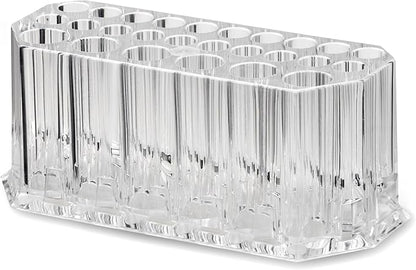 byAlegory Acrylic Makeup Beauty Brush Organizer | 26 Space Cosmetic Storage (CLEAR)