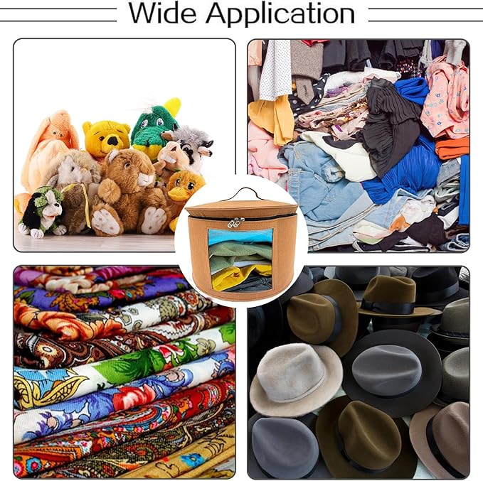 Hat Storage Box,Hat Boxes for Women Storage,Cowboy Hats Holder for Travel,Wide Brims Hat Carrier Case,Stuffed Animal Toy Organizer,Hat Box Closet Organizers and Storage,Hat Boxes for Men