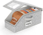 AOODA Stackable Hat Storage for Baseball Caps, Holds up to 12 Caps Hat Organizer for Closet, Sturdy Hat Boxes for Men with Cardboard, Grey