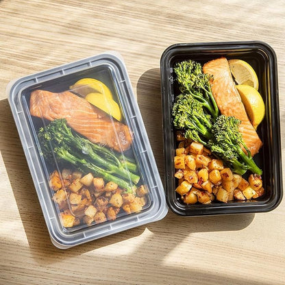 Igluu Meal Prep Containers Reusable (30 Pack) – Food Containers with Lids – Stackable, Microwave, Freezer & Dishwasher Safe – 28oz – 1 Compartment – BPA-Free