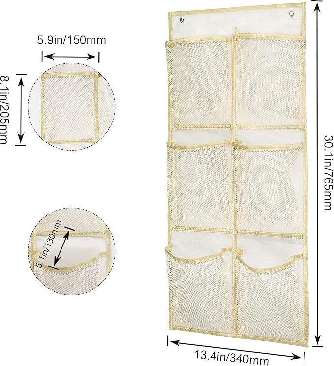Wall Mounted Shoes Rack 2Pack/Can Store 6Pairs of Sneakers,with Sticky Hanging Mounts, Shoes Holder Storage Organizer Shelf,Door Shoe Hangers (SM06-Beige-2)
