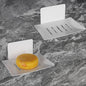 2 Pack Soap Dishes for Bathroom, Bar Soap Holder with Self Draining Tray, Soap Tray for Shower Wall, 5 Slot Self-Adhesive Soap Container (White)