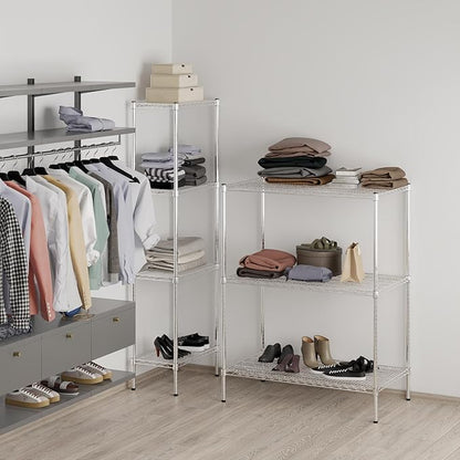 24" Deep x 42" Wide x 54" Height Wire Shelving Kit | 3-Tier | NSF Commercial Storage Rack Unit