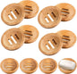 12 Pcs Bamboo Soap Dishes Wooden Soap Tray Soap Holder, Round Soap Dish for Bathroom, Shampoo Bar Holder for Shower Wood Soap Tray for Home Bathroom