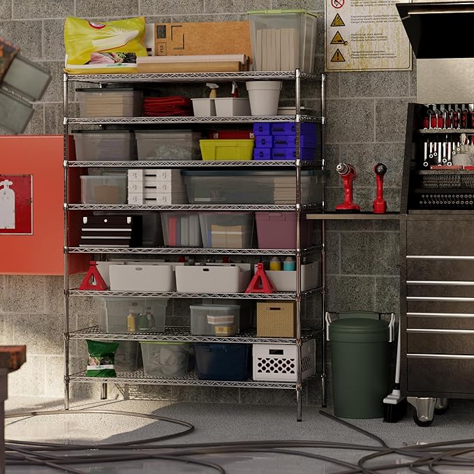 24" Deep x 54" Wide x 74" Height Wire Shelving Kit | 8-Tier | NSF Commercial Storage Rack Unit
