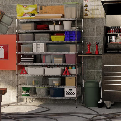 24" Deep x 54" Wide x 74" Height Wire Shelving Kit | 8-Tier | NSF Commercial Storage Rack Unit