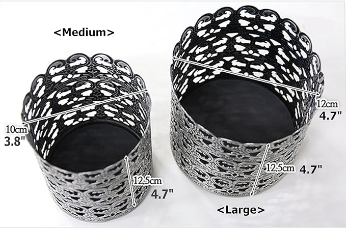 Heart Patterned Vintage Hairbrush Holder Antique Make up Brush Holder Makeup Vanity Organizer (Brass, Medium)