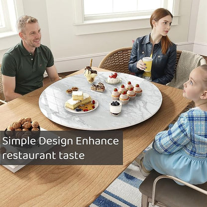 19.69" Lazy Susan for Table Top Sintered Stone Rotating Serving Tray for Dining Table, Kitchen Lazy Susan Organizer Spinning Rotating Food Server Party Centerpieces
