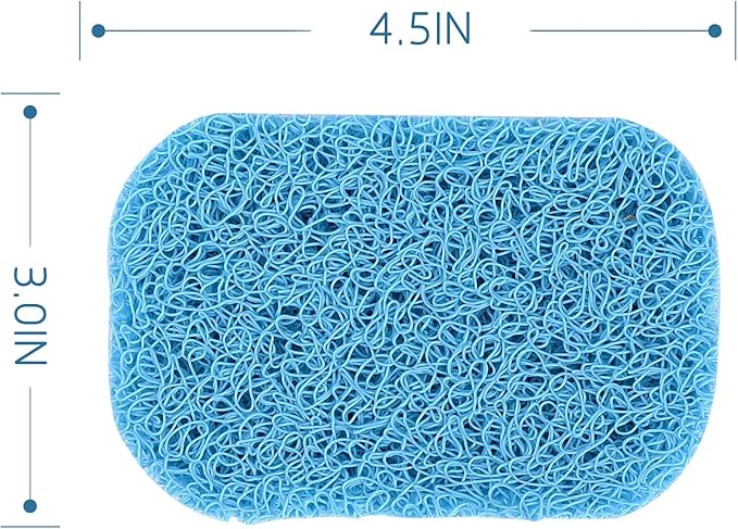 15 Piece Soap Saver,Soap Lift Pad Mat for Bathroom,Soap Dish and Soap Holder Accessory,Blue