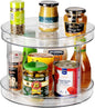 Amolliar 2 Tier 11" Lazy Susan, Rotating Turntable Organizer for Cabinet, Kitchen, Fridge, Countertop, Bathroom, Pantry Organizer Storage, Spice Spinner Rack for Condiment, Snack, Under Sink Organizer
