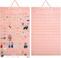 Hanging Earrings Organizer, Earring Holder Holds Up To 330 Pairs, Felt Earring Organizers and Storage, Wall Earring Holder Earring Display for Women Girls -1 Pack (Earring Organizer-Pink)