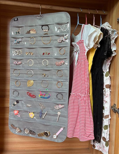 BB Brotrade Hanging Jewelry Organizer,Accessories Organizer,80 Pocket Organizer for Holding Jewelries