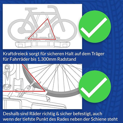 Westfalia Set bikelander and Storage Bag - Foldable towbar Mounted Bicycle Carrier for 2 Bikes - Suitable for eBikes - Universal Bike Carrier - Max. Load 60kg