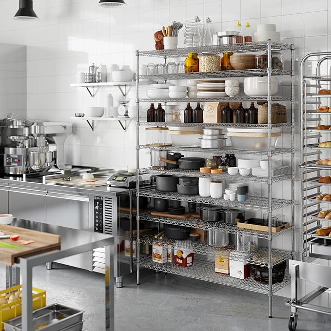 18" Deep x 54" Wide x 86" Height Wire Shelving Kit | 10-Tier | NSF Commercial Storage Rack Unit