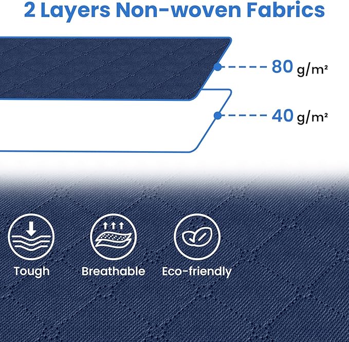 Fab totes Storage Bags,Clothes Blanket Storage Bins Foldable Closet Organizers with Reinforced Handle for Home Dorm Storage and Organization,Fabric Bags for Organizing Sheets,Clothing (Blue,4 Pack)