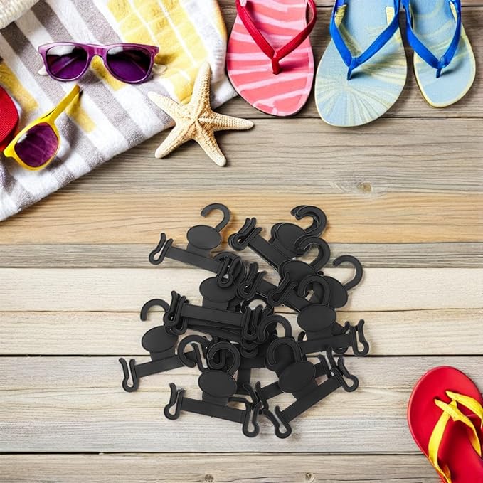 MAGICLULU 30pcs Plastic Slippers Hanger Hook Hanging Shoe Organizer for Retail Padded Hangers for Shoe Rack