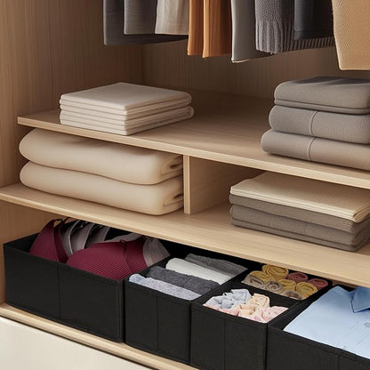 Kootek 16 Pack Drawer Organizer Clothes, Dresser Drawer Organizers for Clothing Fabric Foldable Closet Organizers and Storage Bins for Baby Clothes, Nursery, Underwear, Bras, Socks