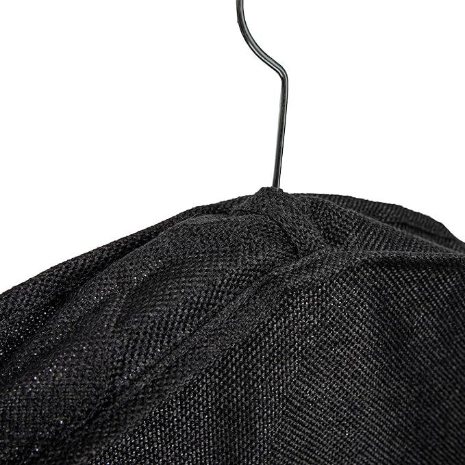 Household Essentials Hanging Zippered Garment Storage Bag with Clear Vision Front, Set of 2, Black