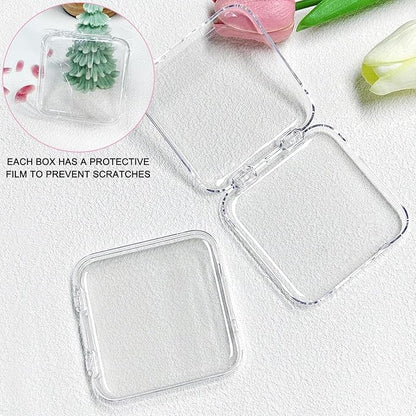 12pcs Press on Nail Storage Box with 60 Pcs Adhesive Double Sided Tape Clear Acrylic Nail Display Box Artificial False Nail Box Organizer Fake Nail Case Transparent Nail Packaging Boxes for Nail Salon