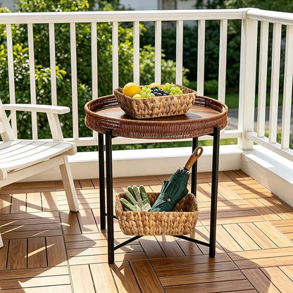 Small Wicker Baskets for Organizing 2 Pack, Hand Woven Baskets for Storage, Towels and Toilet Paper Organization, Woven Gift Basket,Countertop Baskets Set for Organizing