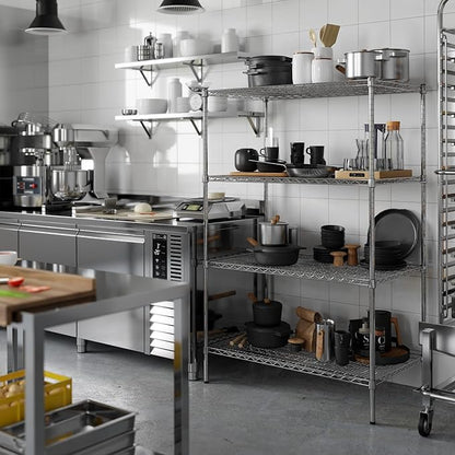 24" Deep x 42" Wide x 64" Height Wire Shelving Kit | 4-Tier | NSF Commercial Storage Rack Unit