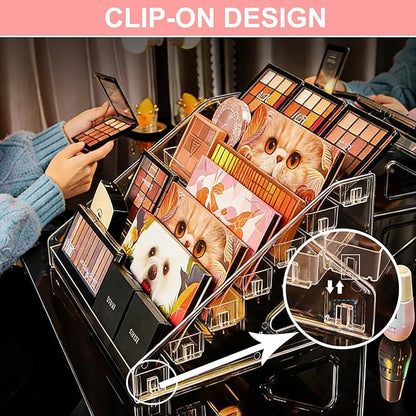 2 Pack Nail Polish Organizer Holder Rack 7 Layers Clear Acrylic Display Rack for Nail Polish Holder Stand Cosmetics Sunglasses Display Essential Oil Storage Organizer