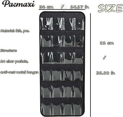 PACMAXI Over The Door Shoes Organizer for 12 Pairs of Baby Shoes Boys Girl, Hanging Baby Sole Shoe Organizer with Hanger(Felt Material-Black)