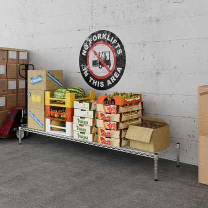 18" Deep x 72" Wide x 8" Height Wire Shelving Kit | 1-Tier | NSF Commercial Storage Rack Unit