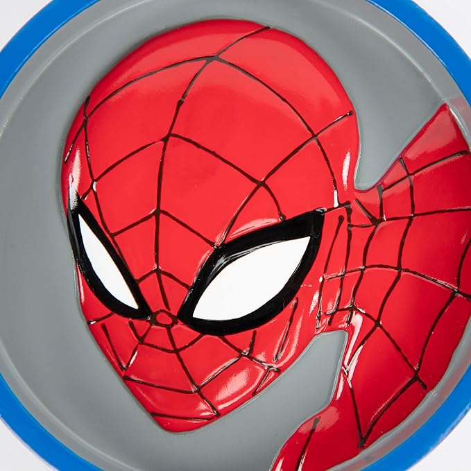 Jay Franco Marvel Spiderman Soap Dish - Red & Blue Resin Sponge Holder/Bar Soap Holder - Kids Bathroom Tray