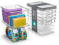 Sorbus Large Clear Plastic Storage Bins with Lids, Clear Stackable Storage Bins, Laundry Room Organizer Bins, Office, Classroom, Playroom, Bathroom, Laundry Room Organization and Storage (4 Pack)