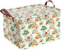 Woodland Animal Storage Basket Home Forest Decor Waterproof Canvas Toy Storage Bin Collapsible Outdoor Basket with Leather Handles Woodland Decor Blanket Baskets For Closets,Bedrooms,Gifts Baskets
