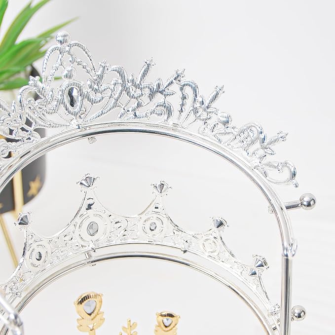 Crown Display Stand, Tiara Display, Headband Display Stand, Hair Accessories Organizer, Crown Storage Organizer Jewelry Holder for Women Girls