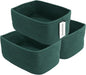 XUANGUO Small Woven Storage Baskets 12“X8”X5“ Decorative Rope Bins for Organizing Shelves, Closets, and Toys, Empty Gift Baskets, Cute Organizer Basket for Home and Office (dark green, regular)