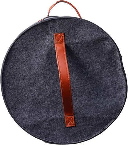 Large Hat Storage Box with Lid | Felt Round Foldable Hat Organizer | Travel Hat Boxes | Hat Organizer Box | Suitable for Various Types of Hats(11X17 Inch)