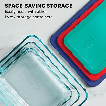 Pyrex Simply Store (5-Pack) Large Glass Food Storage Containers Set, (3, 6 & 11 Cup) Meal Prep Containers With Plastic BPA-Free Lids, Dishwasher & Microwave Safe