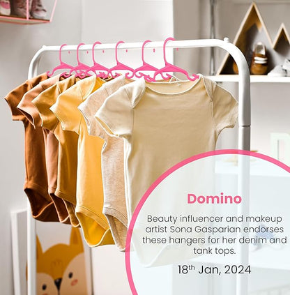 Utopia Home 60 Pack Kids Hangers - 11.5 Inch Plastic Baby Hangers for Closet - Childrens Hanger for Clothes & Infant Hanger for Closet - for Everyday Standard Use (Pink)