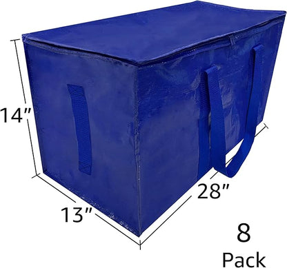Storage Totes Moving bags, 8 Pack, College Packing Bags For Moving Clothes, Extra Large Storage Totes, Moving Supplies For Space Saving And Packing