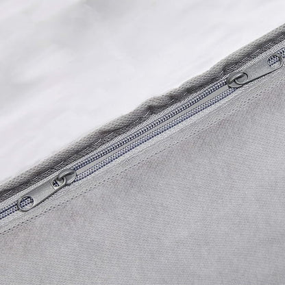 Amazon Basics Under Bed Storage Bags for Clothes and Blankets, Foldable Fabric Zipper Container with Clear Window and Reinforced Handles, Space Saving, 18 x 42 x 6 inches, Gray, 2-Pack