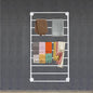 Wall Mounted Scarf Rack 10 Tier Scarf Display Stand White Metal Scarf Holder Organizer Rack Commercial Clothing Flower Store Wall Mounted Ribbon Storage Rack for Towel Scarf Ribbon